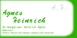 agnes heinrich business card